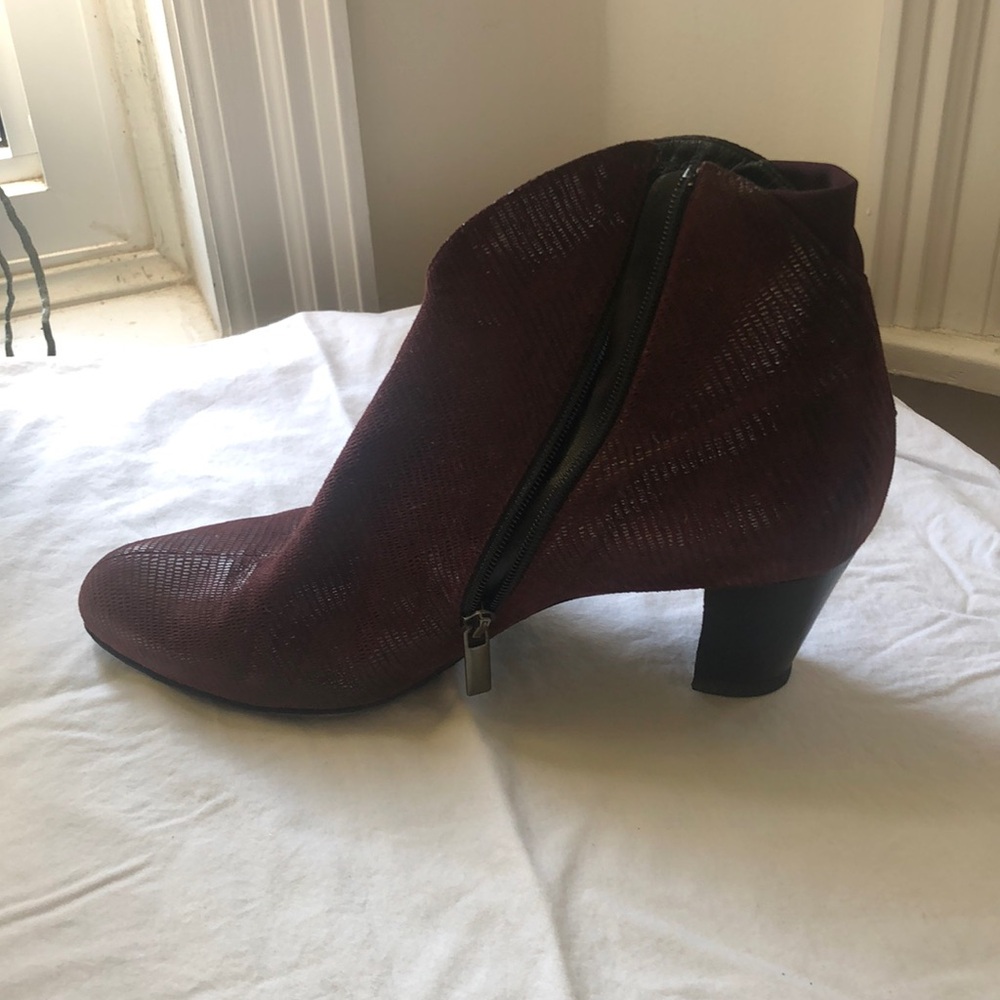 Thierry Rabotin Deep Red Ankle Boots